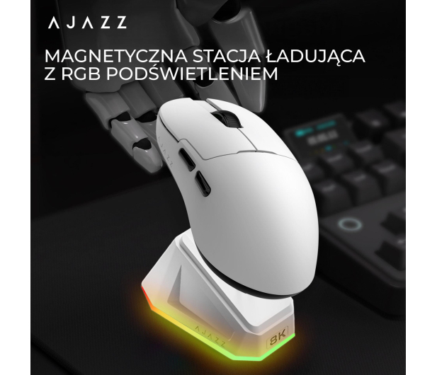 Ajazz AJ159PRO 3395-8K ze stacją dokującą biała - 1536398 - zdjęcie 5